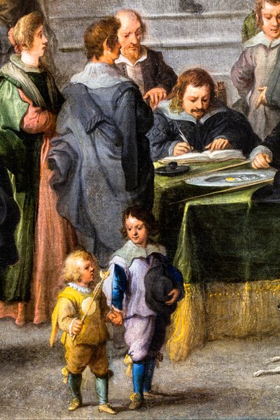 Hjælper de syge, omkring 1640 (olie på lærred) af Andries van & Wael Cornelis de (1592 1667) Eertvelt