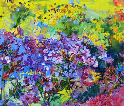 Farverig blomsterhave af Andrii Kutsachenko