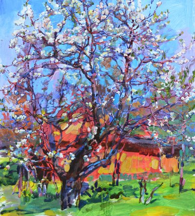 Et blomstrende forårstræ af Andrii Kutsachenko