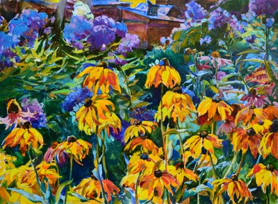 Farvestrålende haveblomster af Andrii Kutsachenko