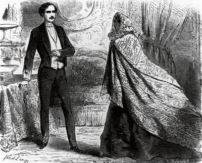 Illustration til greve af Monte Cristo, roman af Alexandre Dumas (1802-1870) og Auguste Maquet (1813-1888), gravering efter tegning af Ange Louis Janet (1815-1872) af Ange Louis (1815 72) Janet