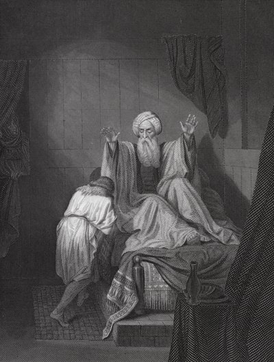 Isak velsigner Jakob (gravering) af Ange Louis (1815 72) (after) Janet