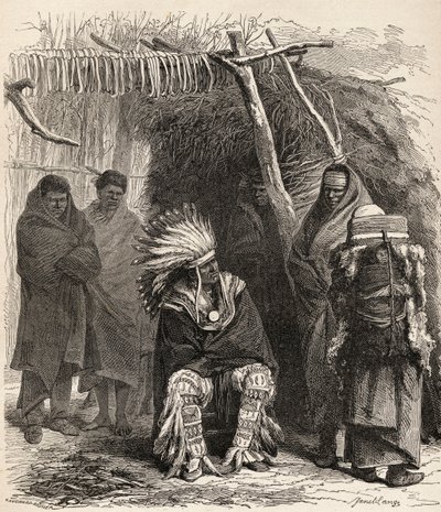 Peter La Cherre, illustration fra "Verden i hænderne", graveret af Gauchard-Brunier, udgivet i 1878 af Ange Louis Janet
