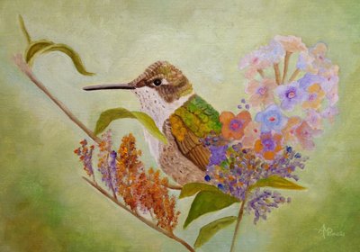 Farverig kolibri-have af Angeles M. Pomata