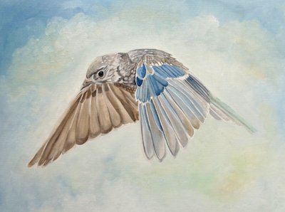 Den svævende blå fugl af Angeles M. Pomata