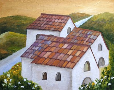 Landsby i bakkerne i Toscana af Angeles M. Pomata