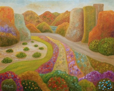 Farverig havegang af Angeles M. Pomata