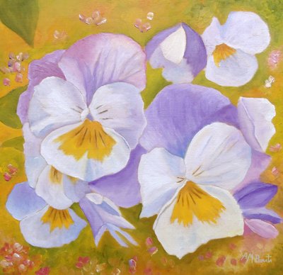 En farverig stedmoderblomsthave af Angeles M. Pomata