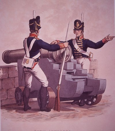 Artilleri (farve litho) af Thomas Kelly