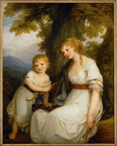 La Baronne de Kruedener et son fils - Baronessen Kruedener og hendes søn ... af Angelica Kauffman