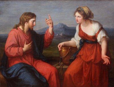 Kristus og den samaritanske kvinde af Angelica Kauffmann