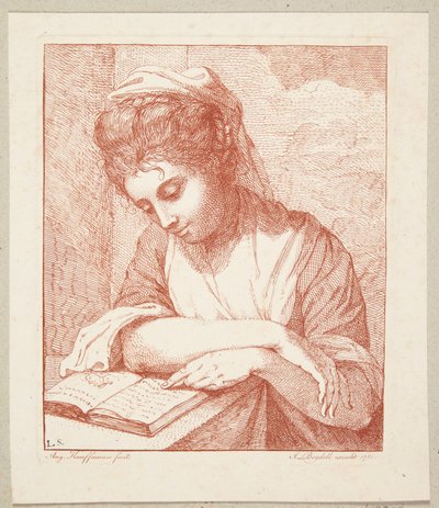 Den læsende pige af Angelica Kauffmann