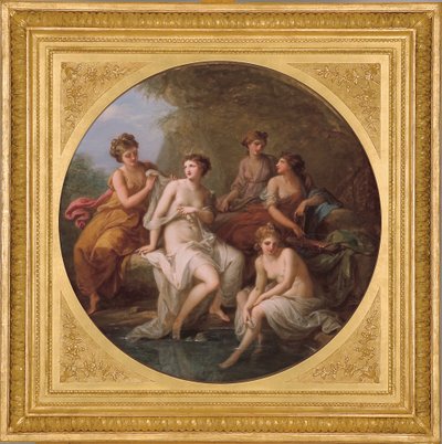 Diana og hendes nymfer badende af Angelica Kauffmann