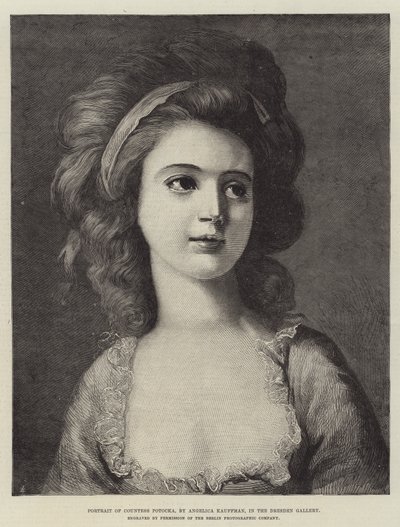 Portræt af grevinde Potocka, i Dresden Gallery af Angelica Kauffmann