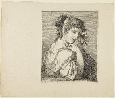 Portræt af en pige af Angelica Kauffmann