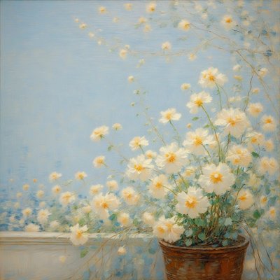 Blomster 15, ca. 2020 (olie på lærred) af Angelita Hawke