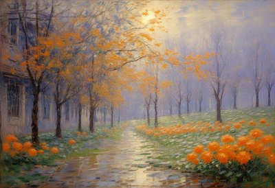 Blomster 96, ca. 2024 (olie på lærred) af Angelita Hawke