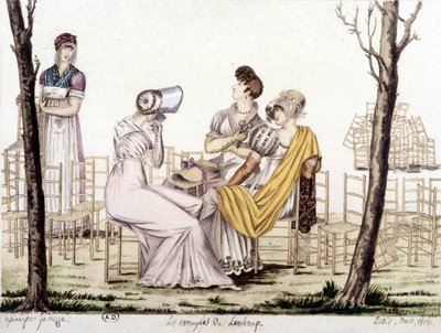 The bored of Lonchamp, marts 1806. Tegning af Garbizza. af Angelo (after) Garbizza