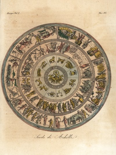 The Shield of Achilles, brugt i hans kamp med Hector af Angelo (after) Monticelli