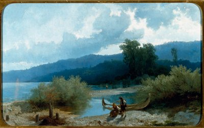 Landskab af søen (Lakescape) Maleri af Angelo Beccaria (1820-1897) 1862 Dim 55,5x90,3 cm Gener, Galleria d