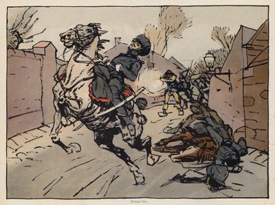 Friedrich Friesens død, preussisk gymnast og soldat (chromolitho) af Angelo Jank
