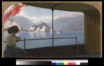 En båd på Lago Maggiore, 1915 af Angelo Morbelli