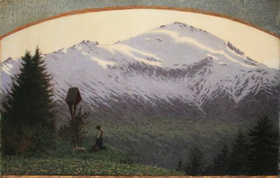 Hil dig aftenens Maria, 1910. af Angelo Morbelli