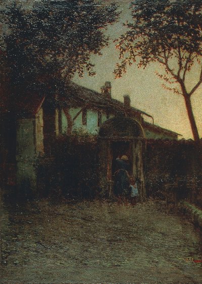 Dawn, af Angelo Morbelli af Angelo Morbelli