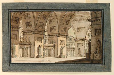Scenedesign, interiør af palads af Angelo Toselli