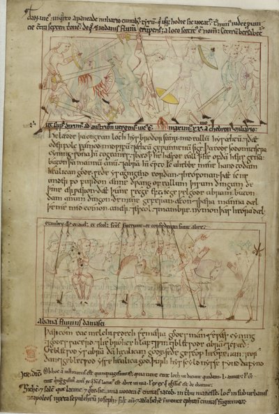 Bomuld Claudius B. IV, f.25v Abraham og Lot af Anglo Saxon