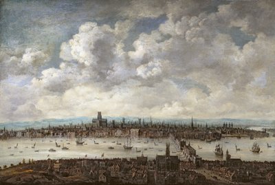 Udsigt over London fra Southwark af Anglo Dutch School