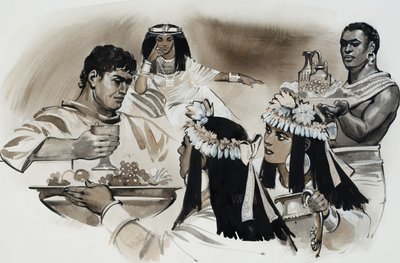Anthony and Cleopatra (gouache på papir) af Angus McBride
