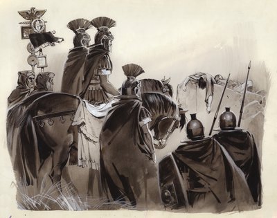 Brutus og Cassius døde (gouache på papir) af Angus McBride