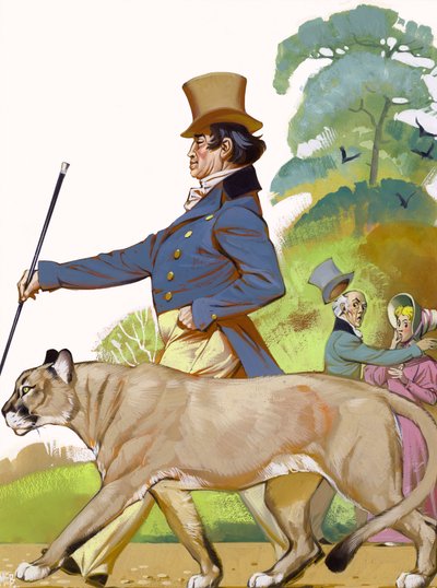 Edmund Keans puma (gouache på papir) af Angus McBride
