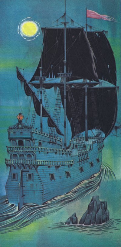 Spøgelsesskib (farvelitografi) af Angus McBride