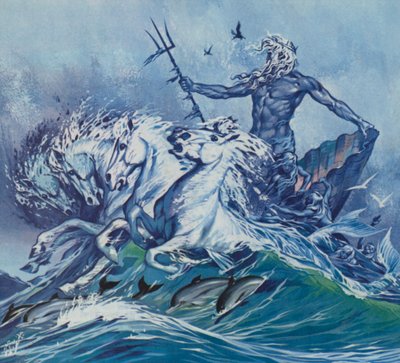 Hippocamps (farvelitografi) af Angus McBride