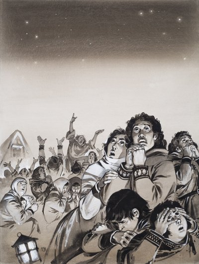 Nytårsaften i år 999 e.Kr. (gouache på papir) af Angus McBride