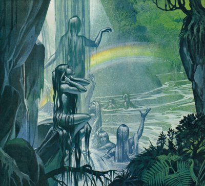 Nymfer (farvelitografi) af Angus McBride