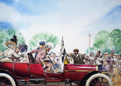 Udbruddet af Første Verdenskrig, illustration fra 