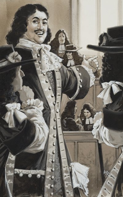 Peter den Store (1672-1725) ved hoffet (gouache på papir) af Angus McBride