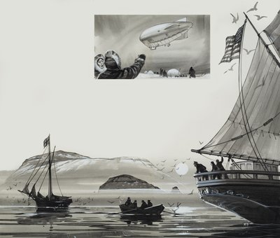 Roald Amundsen (1872-1928) (gouache på papir) af Angus McBride