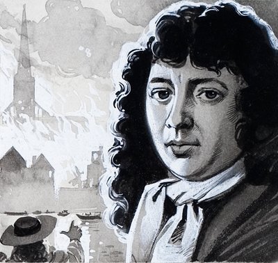 Samuel Pepys og den store brand i London af Angus McBride