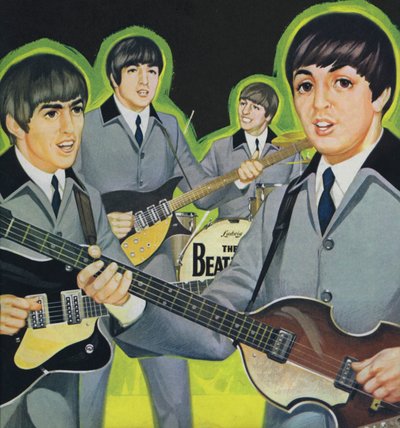 The Beatles (farvelitografi) af Angus McBride