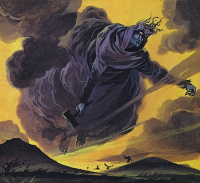 Cailleach-Bheur (farvelitografi) af Angus McBride
