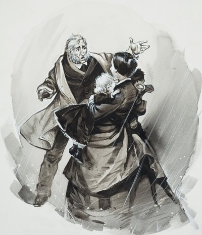 "Hvor er resten af dem" (gouache på papir) af Angus McBride