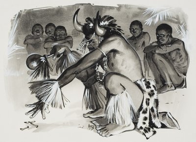 Witch Doctor (gouache på papir) af Angus McBride
