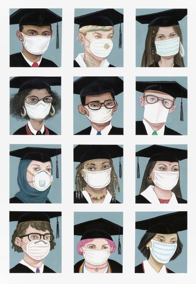 Class of 2020, 2020 (akryl på illustrationsplade) af Anita Kunz