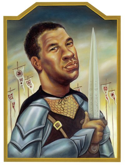Denzel Washington, 2002 (akryl på illustrationsplade) af Anita Kunz