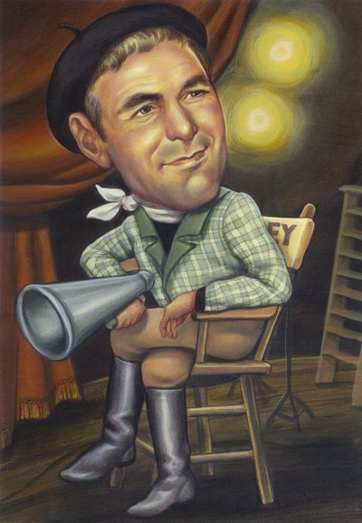 George Clooney, 2002 (akryl på illustrationsplade) af Anita Kunz