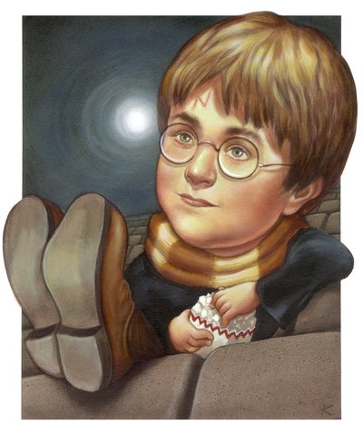 Harry Potter, 2001 (akryl på illustrationsplade) af Anita Kunz